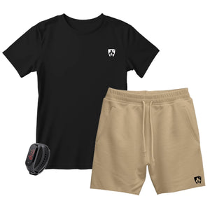 Kit Camiseta e Short Moletom + Brinde