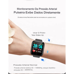 Smartwatch D20 relógio Colocar foto com tela hd y68 bluetooth com lembrete chamada monitor de frequência